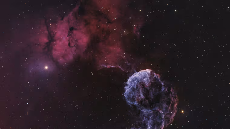 Medúzová mlhovina doprovází oblast Sharpless 249