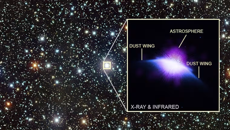 Astrosféra hvězdy HD 61005 připomíná kosmickou loď