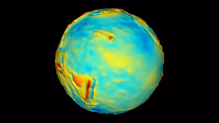 Mapa zemské gravitace ukazuje nerovnoměrnou planetu