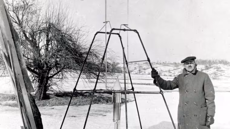Robert Goddard a Nell připomínají počátky raketové techniky