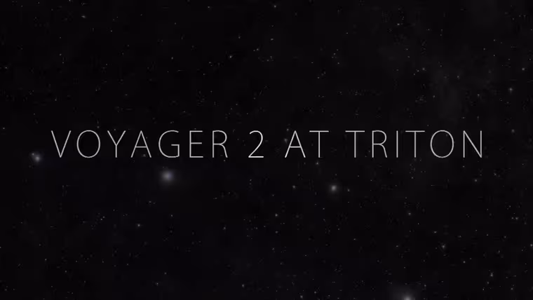 Voyager 2 prolétá kolem Tritonu v digitální rekonstrukci