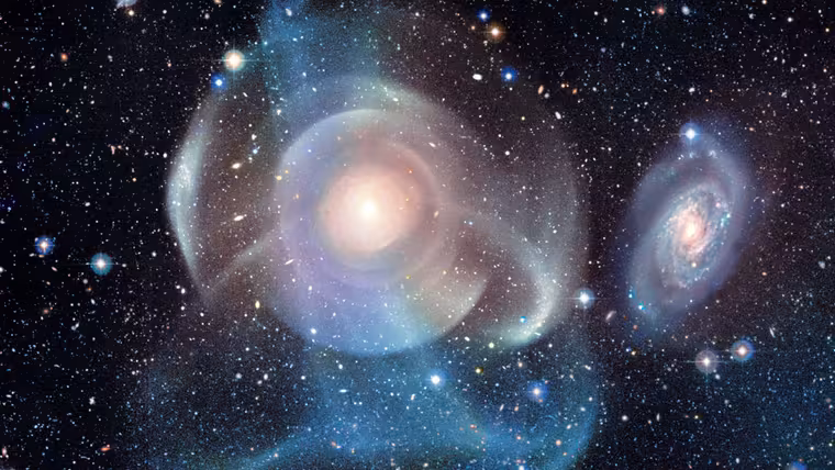 Galaxii NGC 474 obklopují slupky a hvězdné proudy