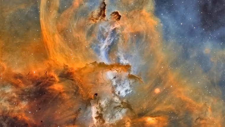 Mlhovina Socha svobody NGC 3576 září v jižní obloze